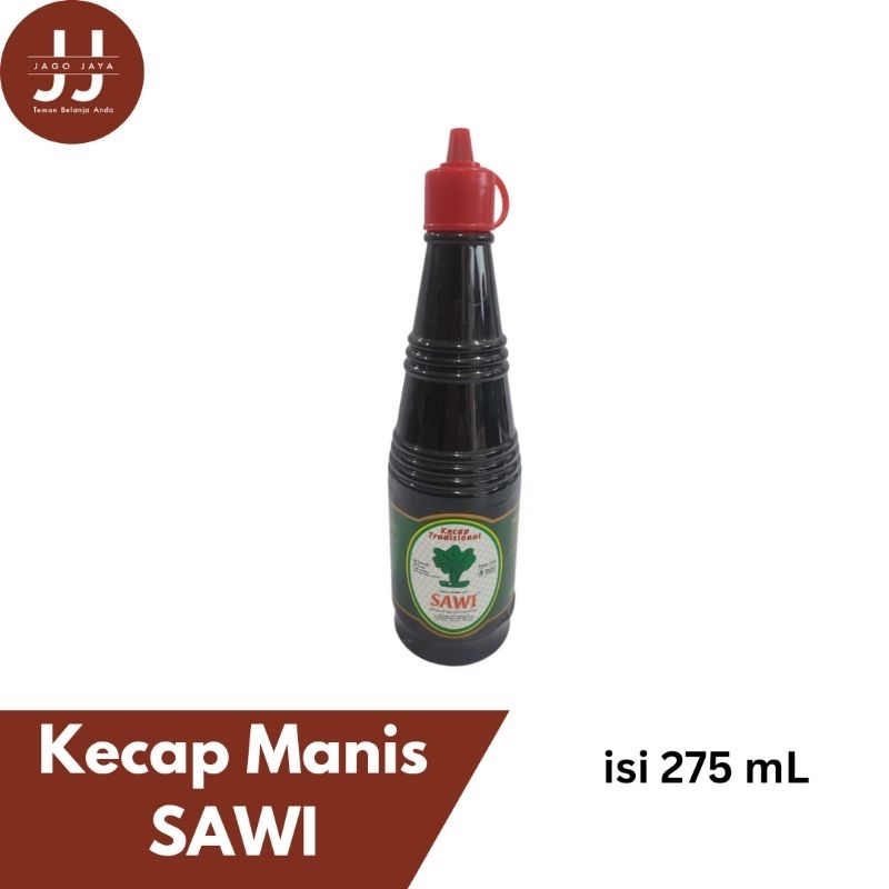 

[Jago Jaya] Kecap Manis SAWI khas Jawa Timur - SAWI Botol 275ml - SAWI Pet 275 - Kecap Manis - SAWI Pet 275mL