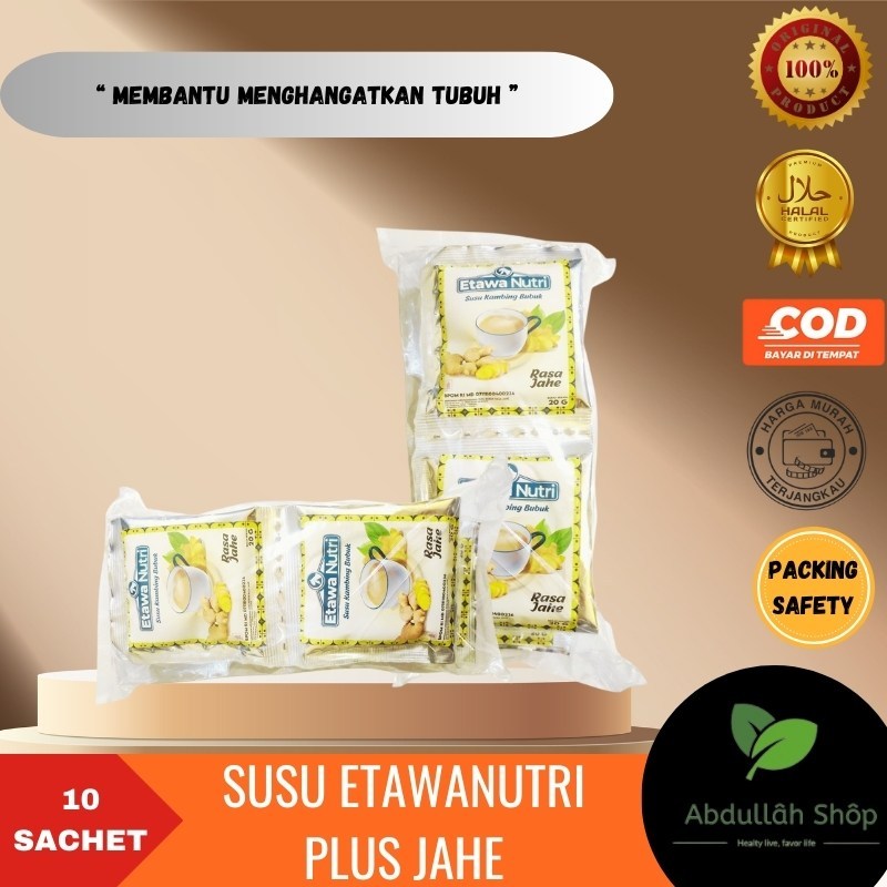 

Susu Kambing Etawa Nutri Rasa Jahe Sachet Menghangatkan Tubuh Jual Per Renceng