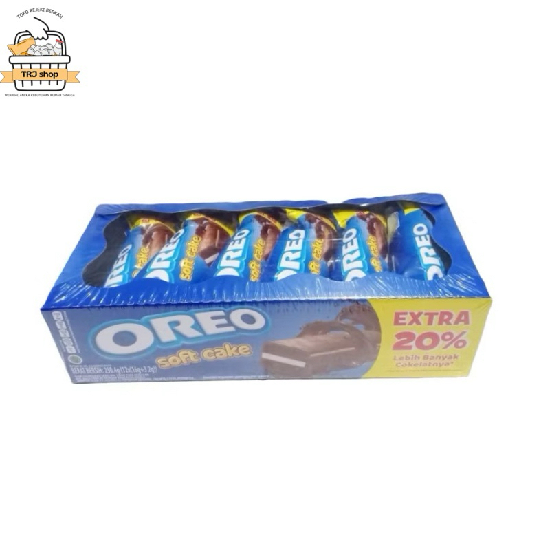 

Oreo Soft Cake 192gr Bolu Cokelat dengan Krim Vanilla 16gr x 12pcs/Box Oreocake