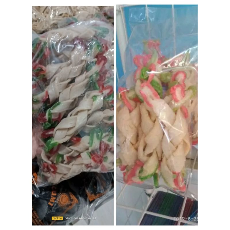 

krupuk ikan bentuk kepang