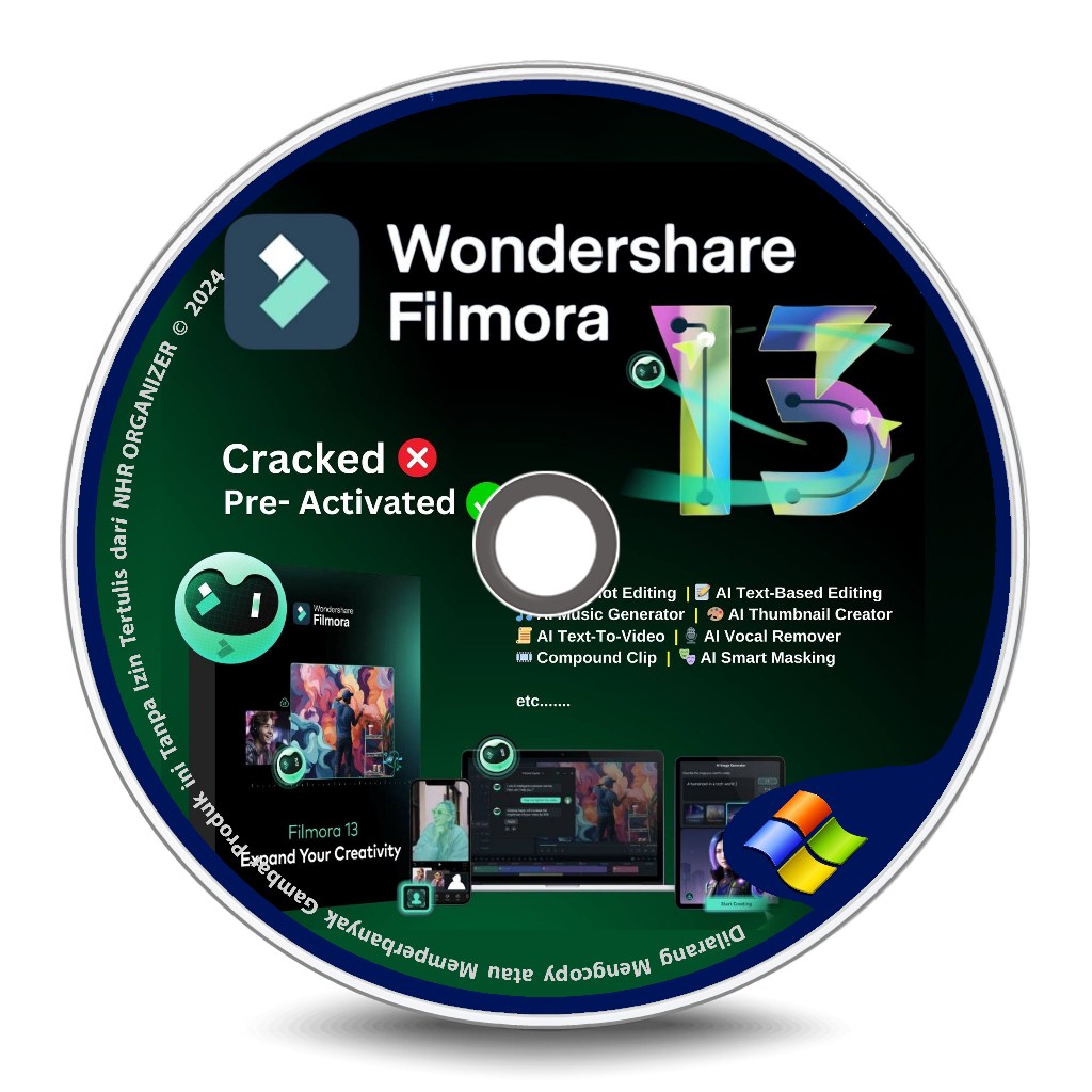 Wondershare Filmora 13 Full Version No Watermark Easy Installasi