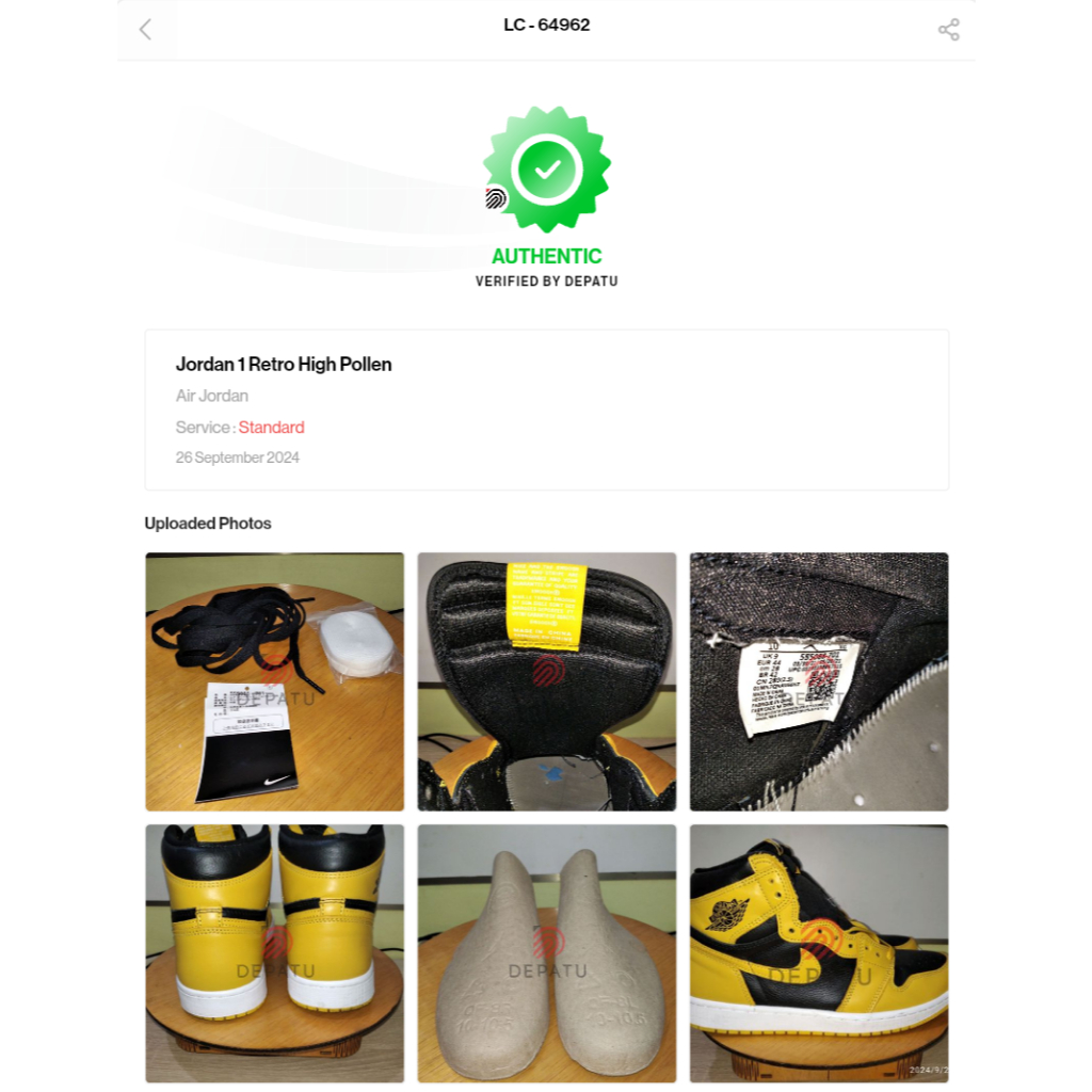 Jordan 1 Retro High Pollen