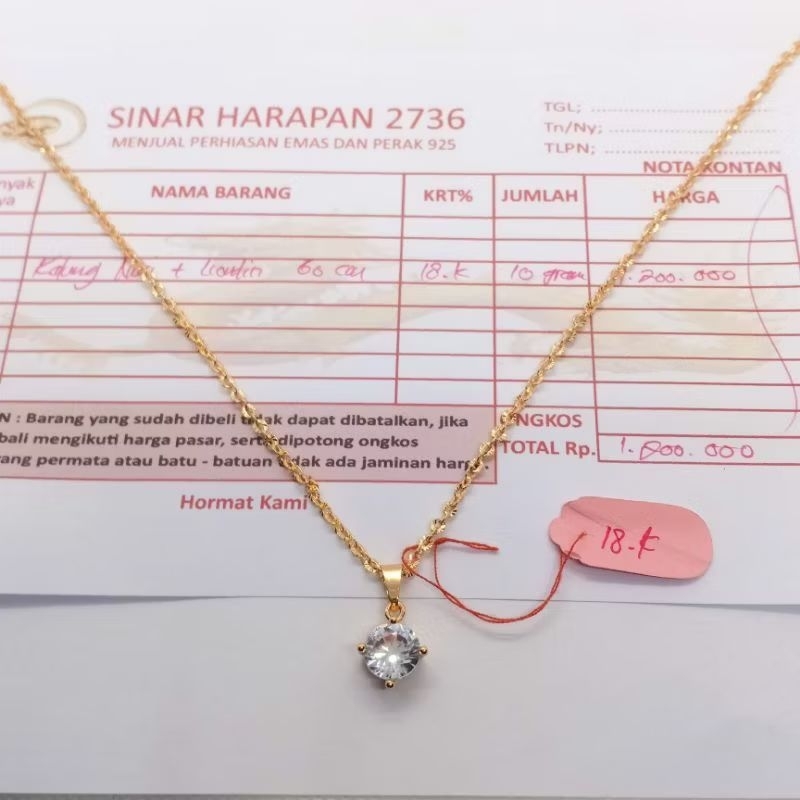 KALUNG EMAS 18 KARAT TERBARU