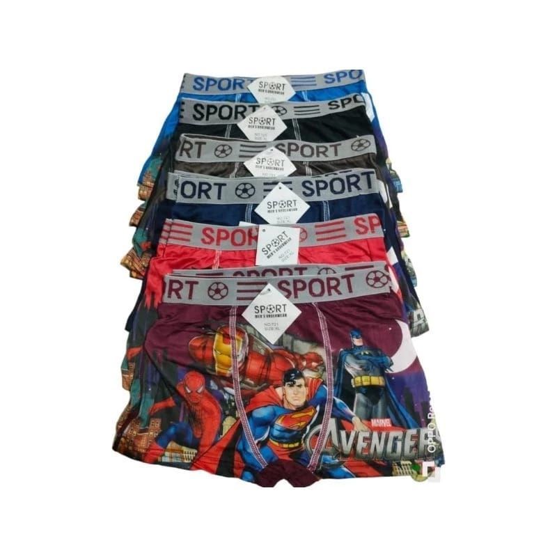 6 Pcs celana dalam boxer anak laki laki / CD Boxer Anak Lusinan