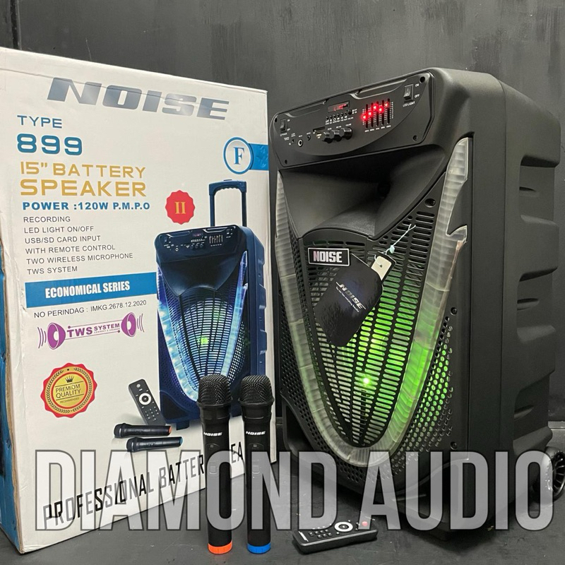 speaker portable noise 899 fii original 15 inch speaker bluetooth noise
