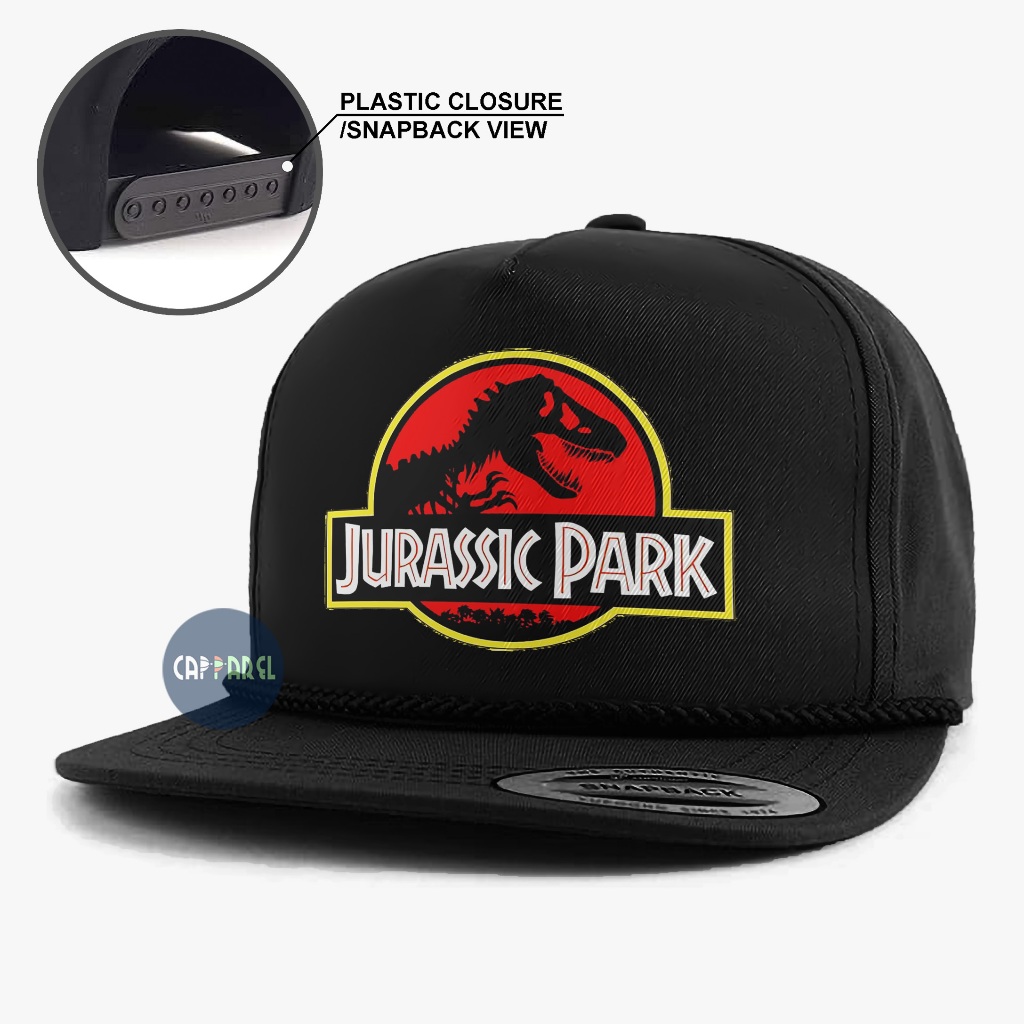 SDrill - Jurassic Park Snapback Tali /Topi Baseball Tali  /Topi Jaring Pria /Topi Skena Ootd Outfit 