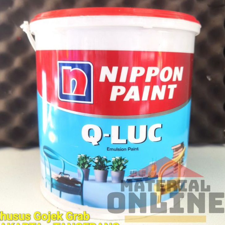 QLUC Q Luc Qiluc Cat Tembok Warna Putih Hitam Cream Hijau Biru Abu Nippon Paint Galon 5Kg 5 Kg rah