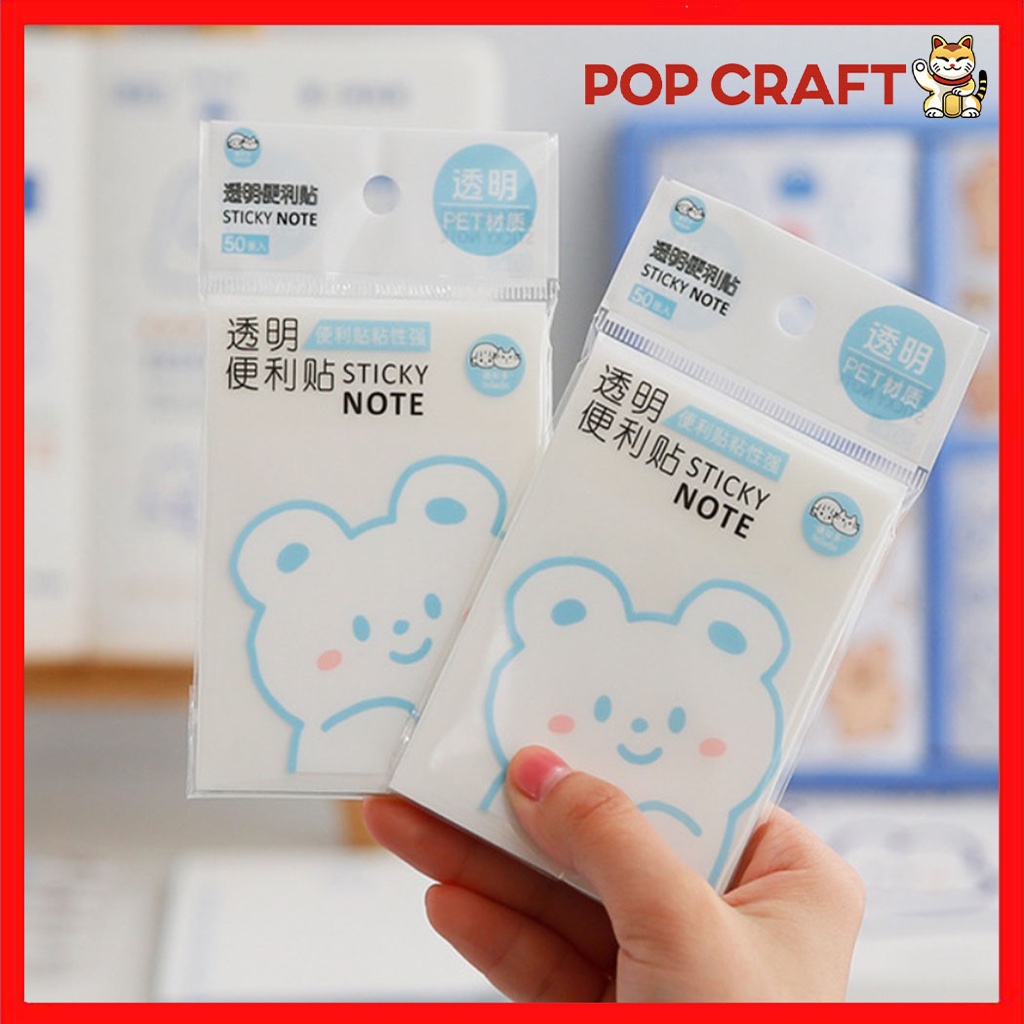 

PC Kertas Transparan Sticky Note Transparan Untuk Jiplak Gambar Kertas Polos Sticky Note ATK - TLD32