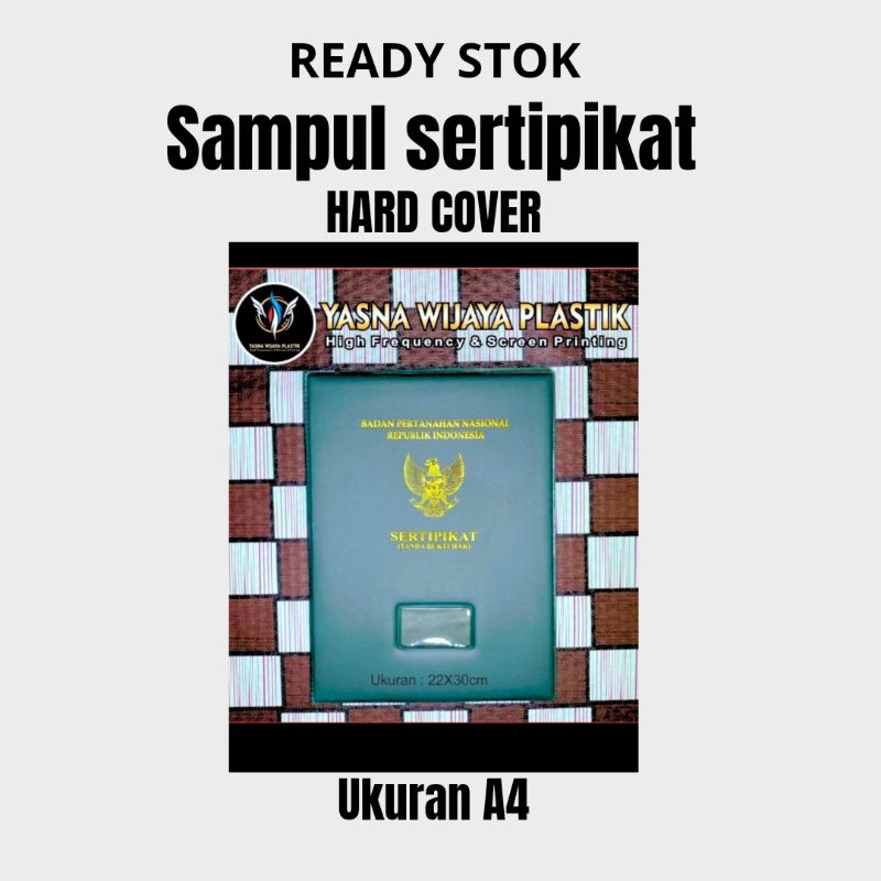

YASNA WIJAYA PLASTIK ready stok Sampul hard cover BPN cover sertifikat analog perlengkapan kantor map sertipikat foil emboss
