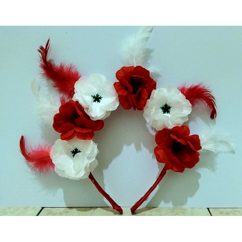bando merah putih, hiasan kepala merah putih, hiasan kepala karnaval
