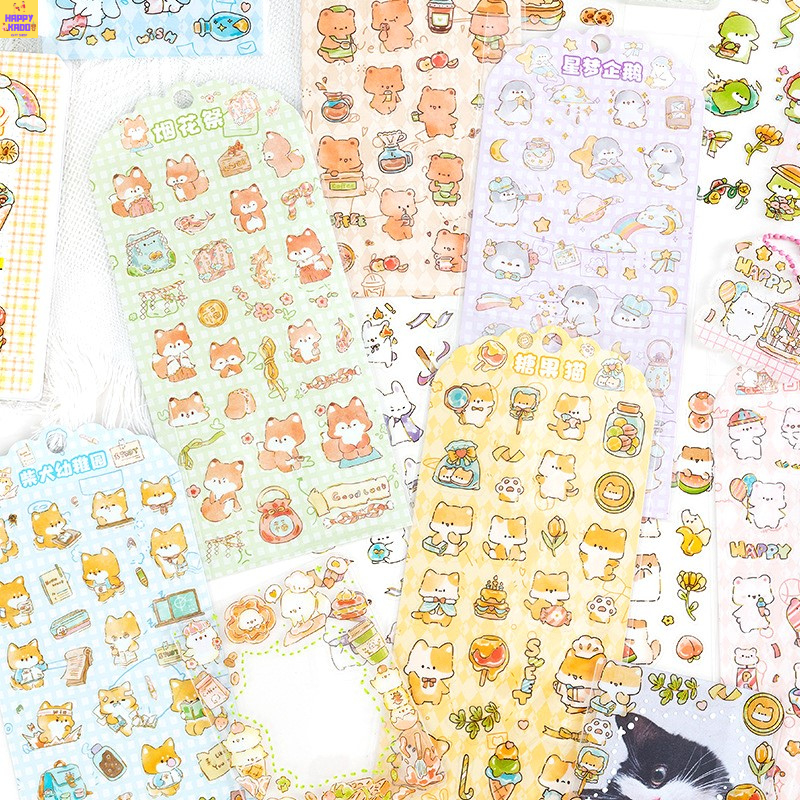 

Cutie Pet Time Sticker Theme isi 1 lembar stiker cantik stiker dekorasi style kartun