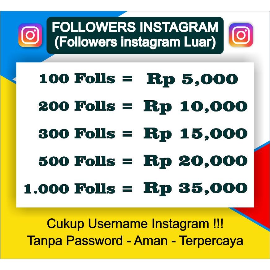 JASA PENAMBAH FOLLOWERS INSTAGRAM LUAR PROSES CEPAT CUKUP USERNAME TANPA PASSWORD