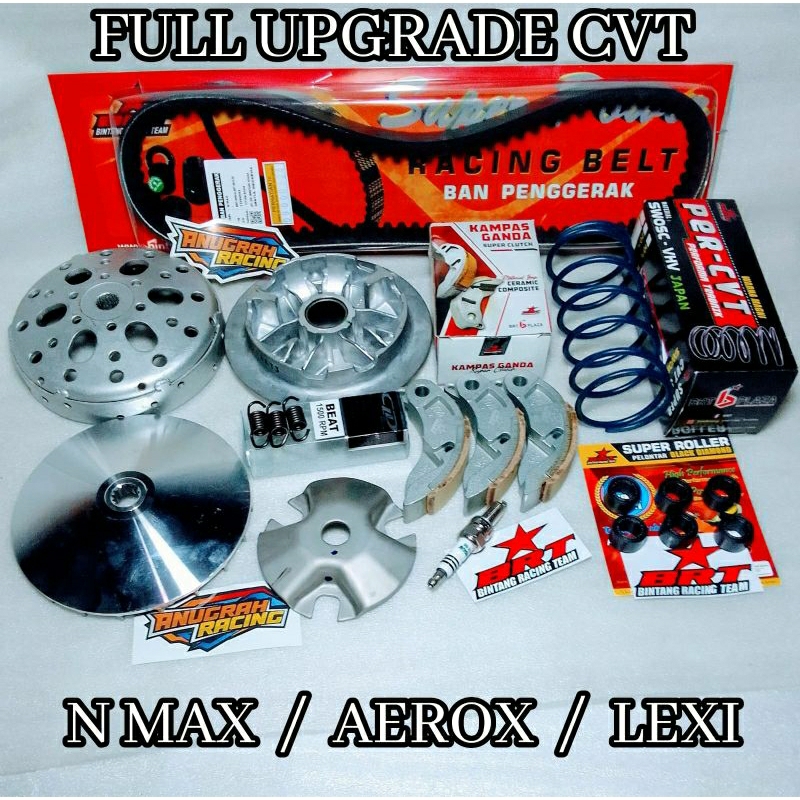 FULL UPGRADE CVT KIRIAN YAMAHA N MAX 155 OLD ALL NEW NMAX AEROX 155 ALL NEW AEROX LEXI 125 MANGKOK G