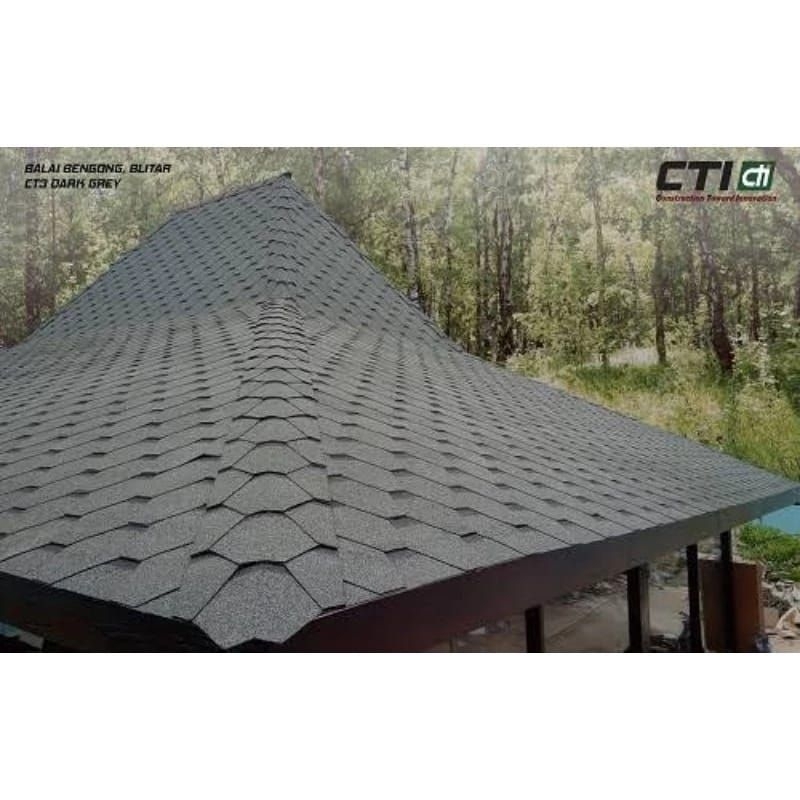 Rangka atap baja ringan & Atap bitumen aspal (CTI) ✓