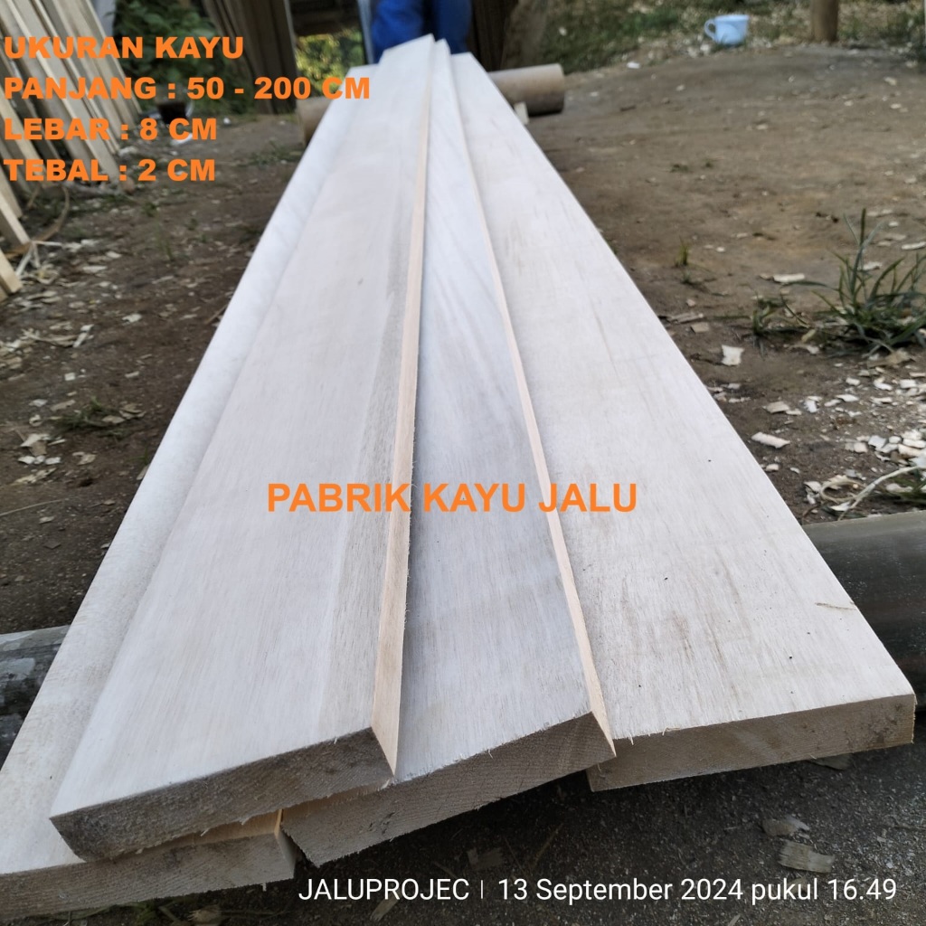 Papan Kecil Murah Kayu Mahoni Panjang 2 Meter Lebar 8 cm Tebal 2 Cm Bahan Risbang Pagar Dekorasi