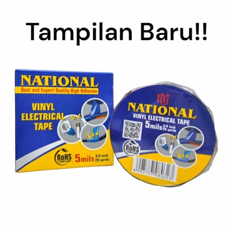 

National Isolasi Kabel 19mm x 20yard - Isolasi Listrik