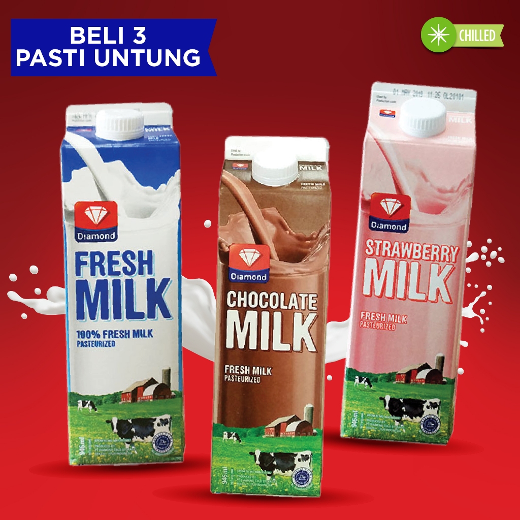 

PROMO 3 PCS DIAMOND FRESH MILK 946 ML