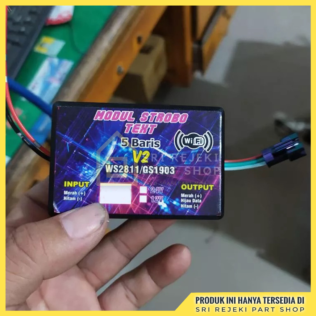 Modul Lampu Strobo 5 Baris V2 Running Text 12V 24V