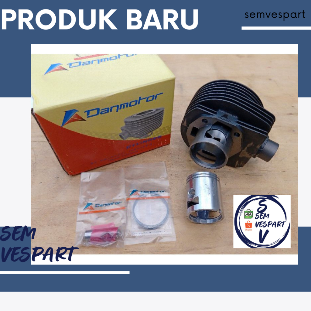 Blok Seher vespa lobang 5 blok piston Set Vespa DANMOTOR LOBANG 5 px excel exclusive ORIGINAL