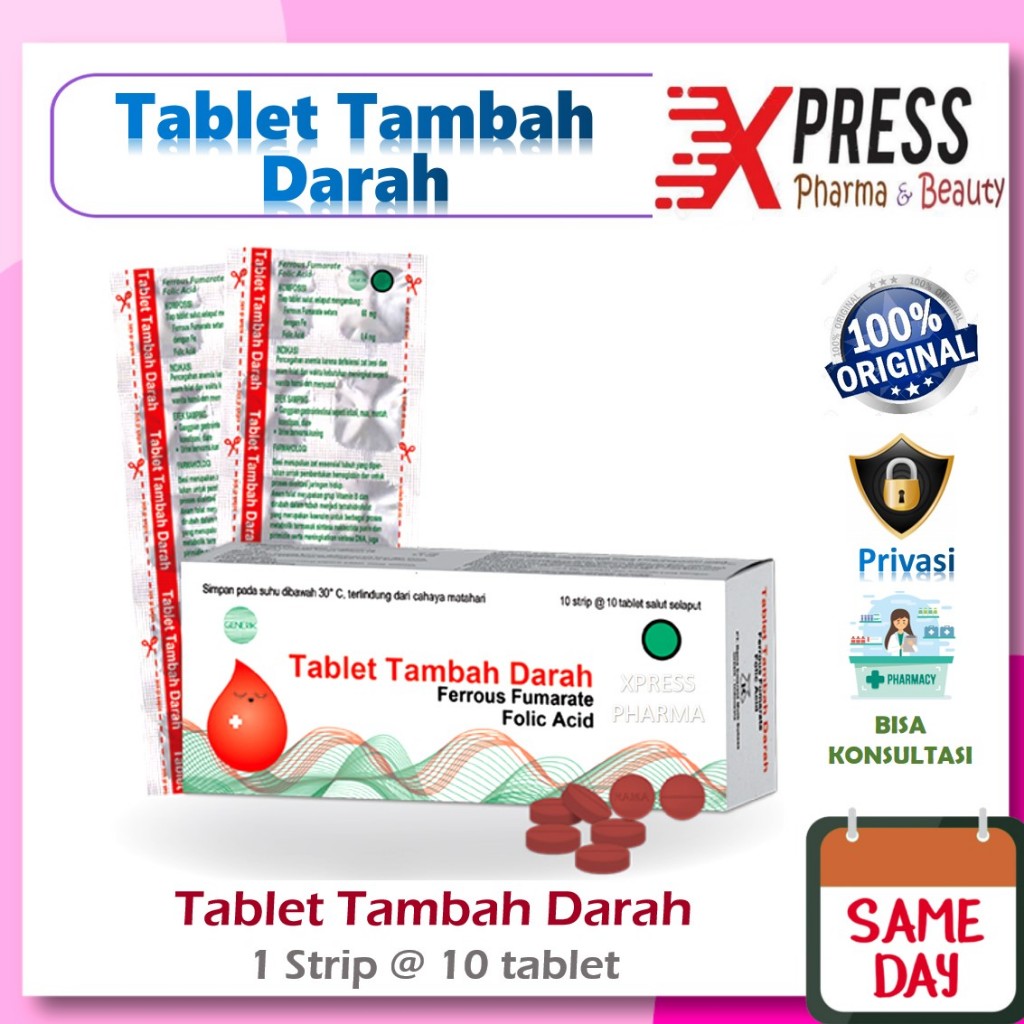XPRESS  STRIP Tablet Tambah Darah PT Rama FE Zat Besi Mineral Asam Folat Folic Acid