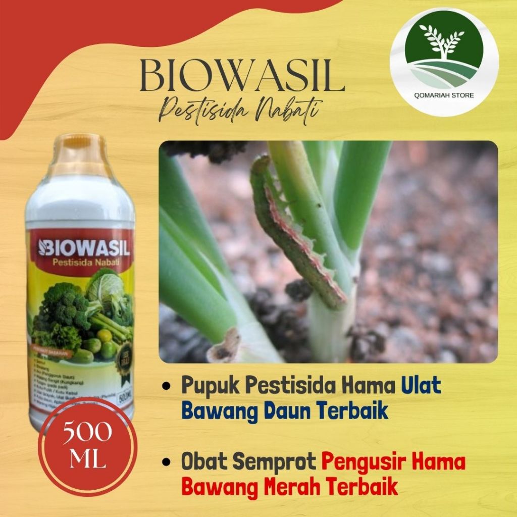 pupuk pestisida ulat bawang daun terbaik - BIOWASIL HAMA 500ML - Obat semprot basmi ulat bawang mera