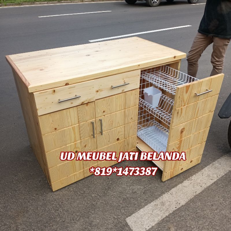 meja rak piring lemari rak piring kitchen set dapur