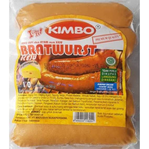 

KIMBO SOSIS BRATWURST KEJU 500gr