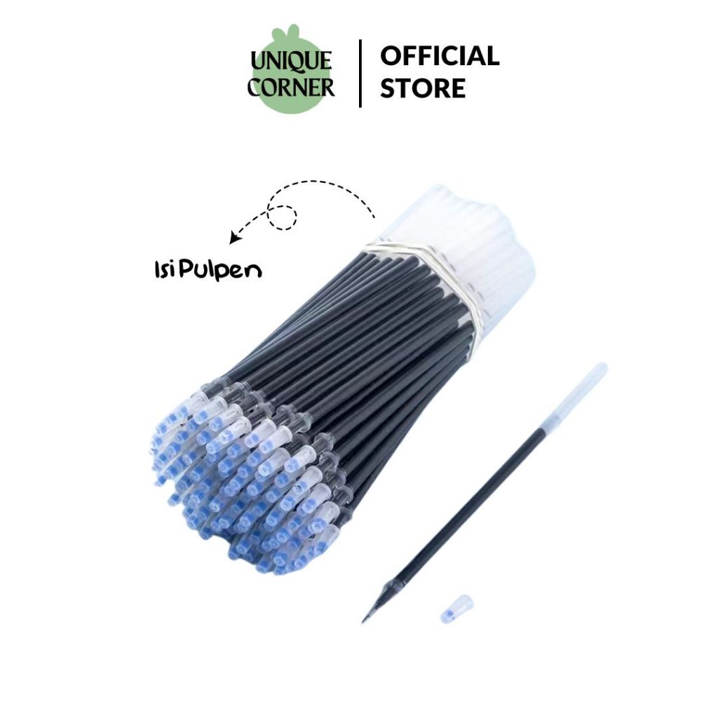 

UQ - (1pcs) Isi Pulpen Warna Hitam Tinta Gel 0.5mm Refill Pena Isi Banyak STY7063