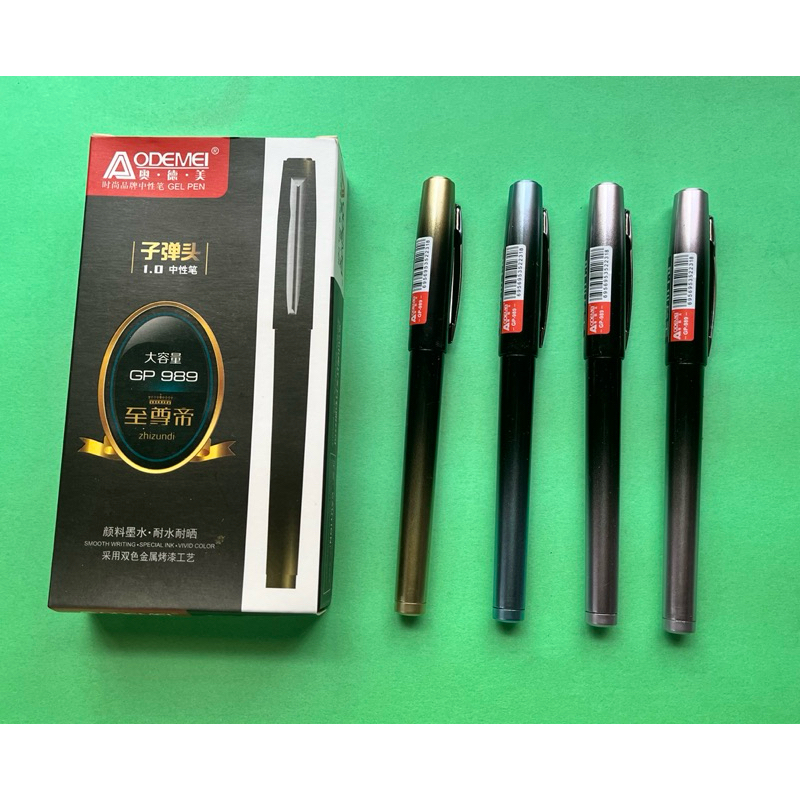 

PULPEN GEL AODEMEI 989 HITAM 1.0MM/SATUAN