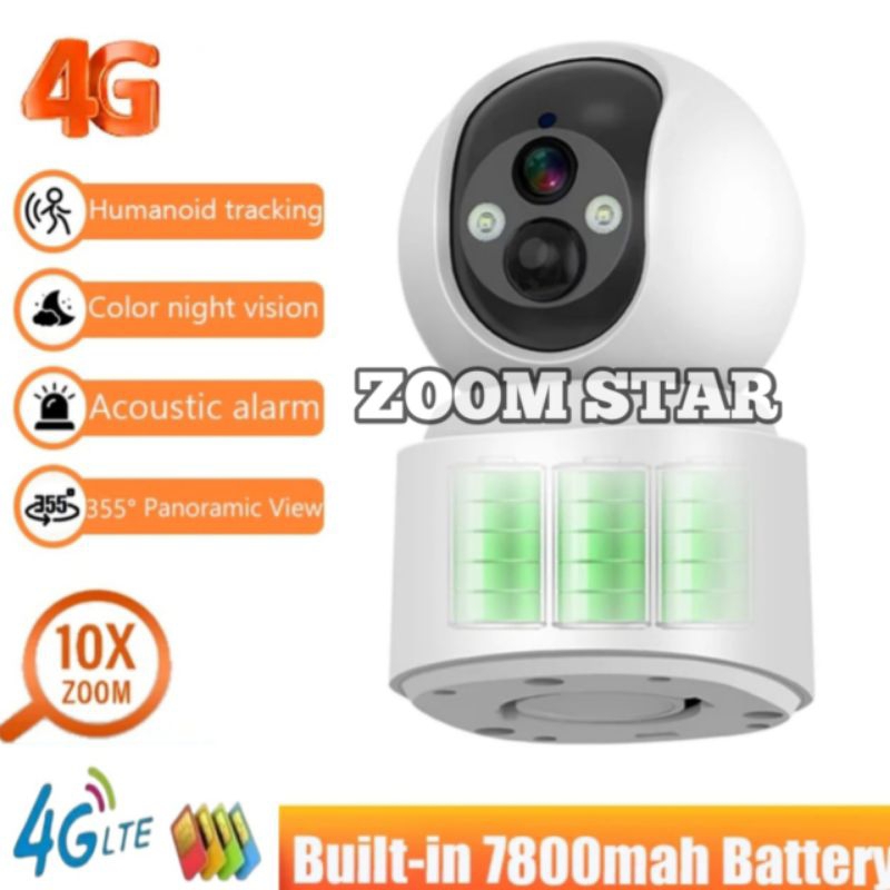 New Camera CCTV Battery SIM-card 4G Auto Tracking