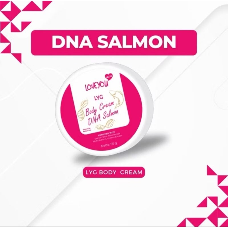 (Cream Badan) LYG Body Cream DNA Salmon 50gr Love you glow