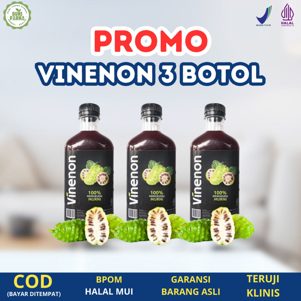 

PROMO 3 BOTOL Vinenon Cuka Mengkudu Murni Ampuh Hancurkan Batu Ginjal Melancarkan Purin Dalam Tubuh