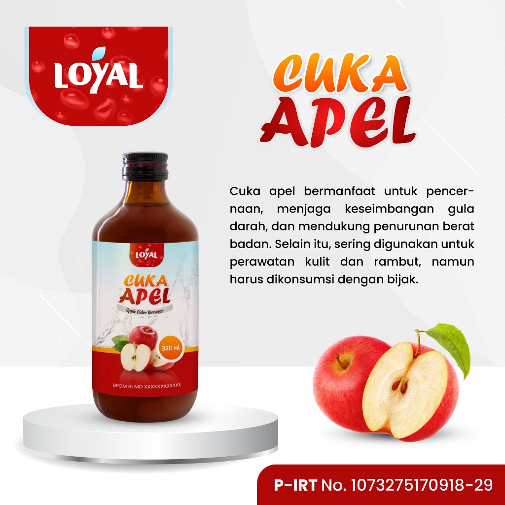 

CUKA APEL ORIGINAL ISI 320ML - APPLE CIDER VINEGAR ORGANIC