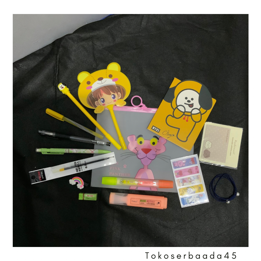 

Paket Set Stationery Alat Tulis Sekolah BT21 Chimmy Chimy Bundle Hemat ATK Warna Kuning Yellow All .