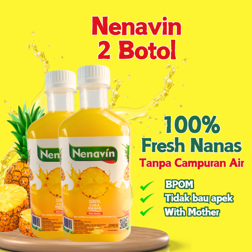 

Nenavin Cuka Nanas Asli Lebih Hemat 2 Botol Solusi Diabetes dan Kolesterol