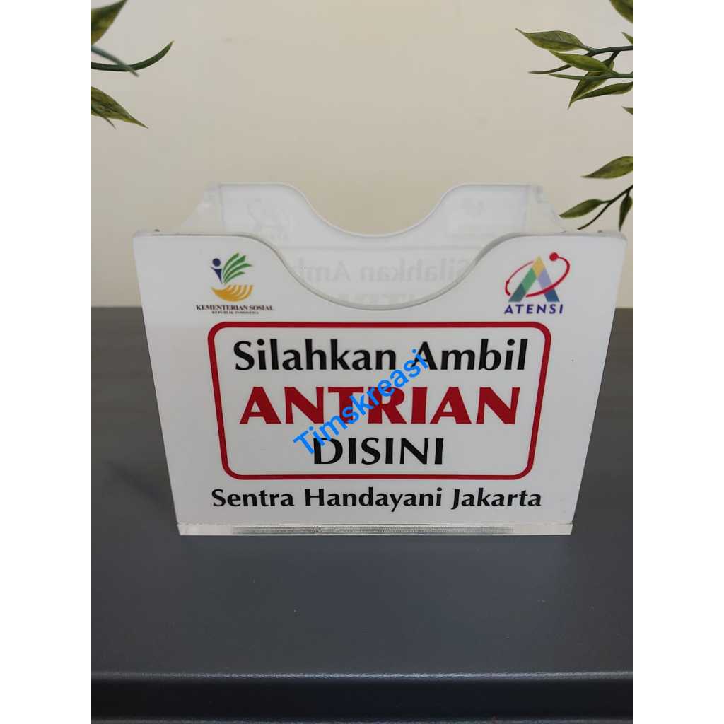 Kotak Nomor Antrian | Kotak Akrilik | Box Akrilik Custom | Akrilik