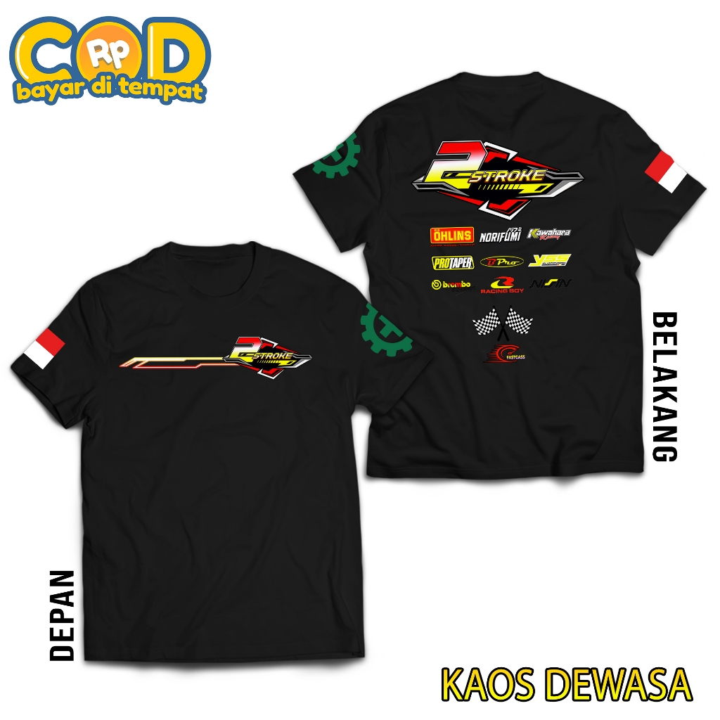 KAOS DEWASA RACING 2 STROKE 2 RACING TSHIRT RACING 2TAK 2 STROKE RACING BAJU RACING VIRAL TERBARU