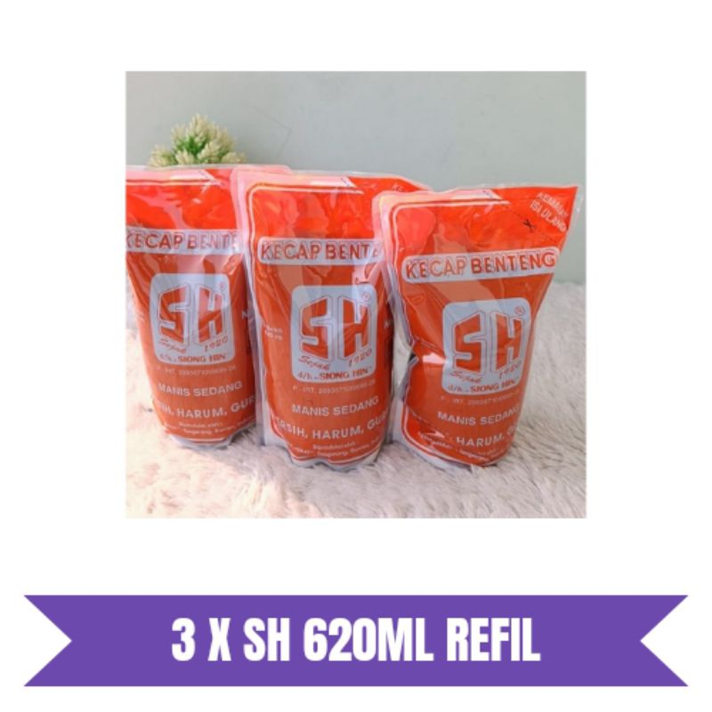 

[ Paket Isi 3 ] Kecap Manis SH Benteng 620ml Refill Kemasan Pouch