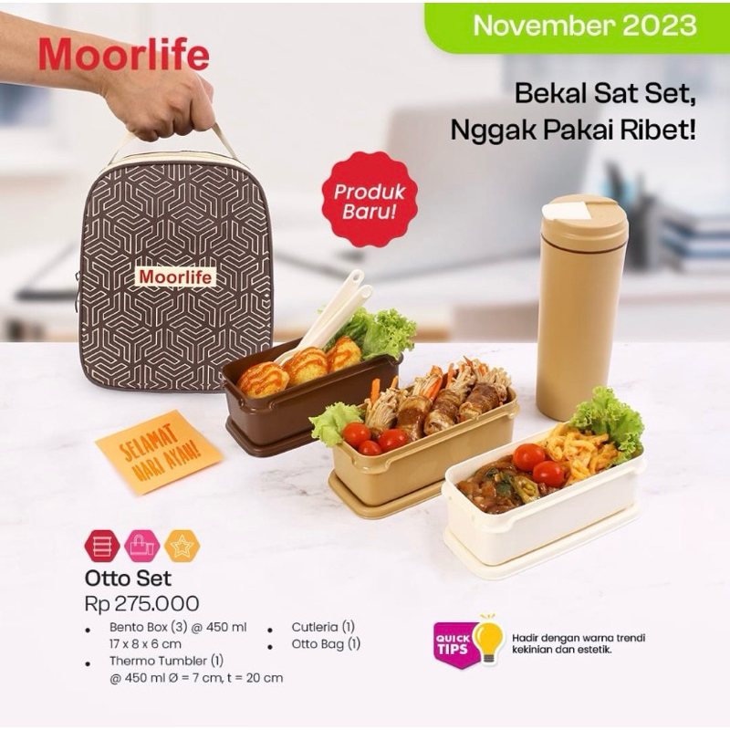 MOORLIFE OTTO SET//TEMPAT BEKAL SET MOORLIFE//ORIGINAL MOORLIFE