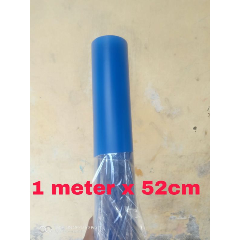 stiker skotlet background aquarium biru doff lebar 52cm