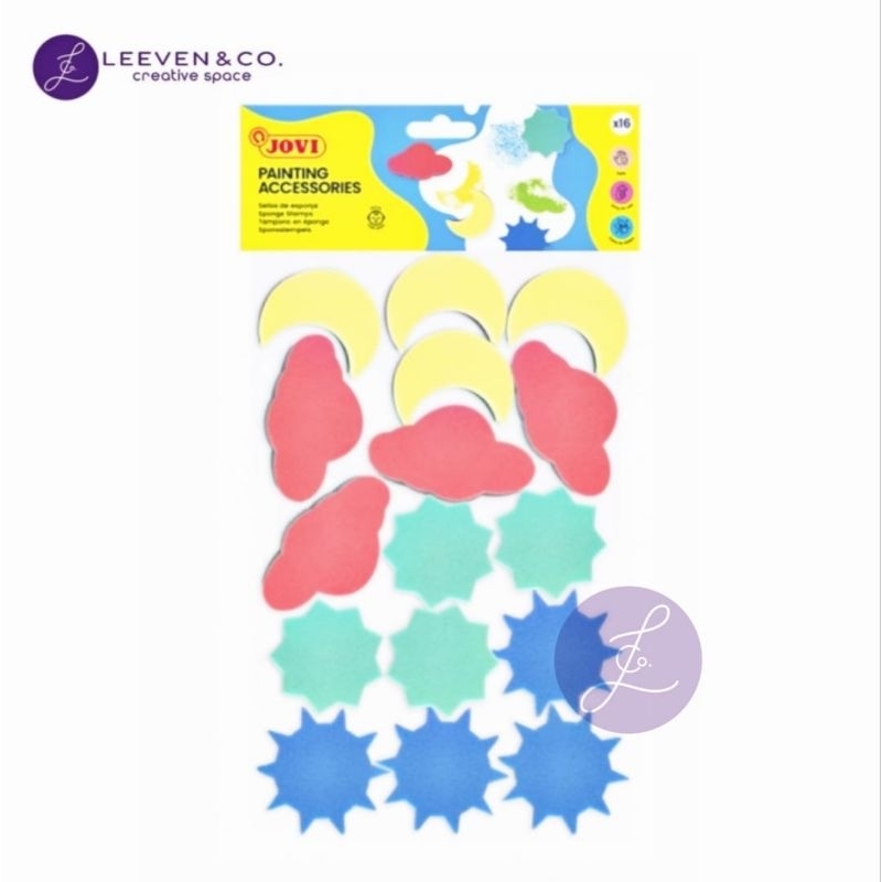 

JOVI SET OF SPONGES WITH VARIOUS SHAPES FOR STAMPING