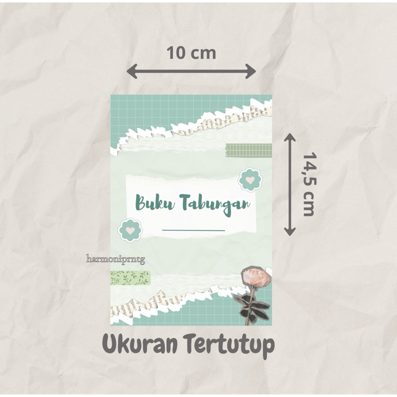 

Buku Tabungan HIJAU lucu, buku tabungan aestetich, buku tabungan custom