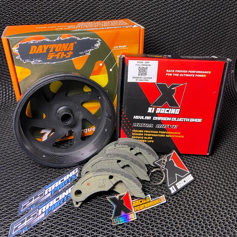 PAKET MANGKOK GANDA KNURLING DAYTONA VARIO 125 -150 NMAX 155 OLD - NMAX NEW KAMPAS SERAT KARBON DAN 