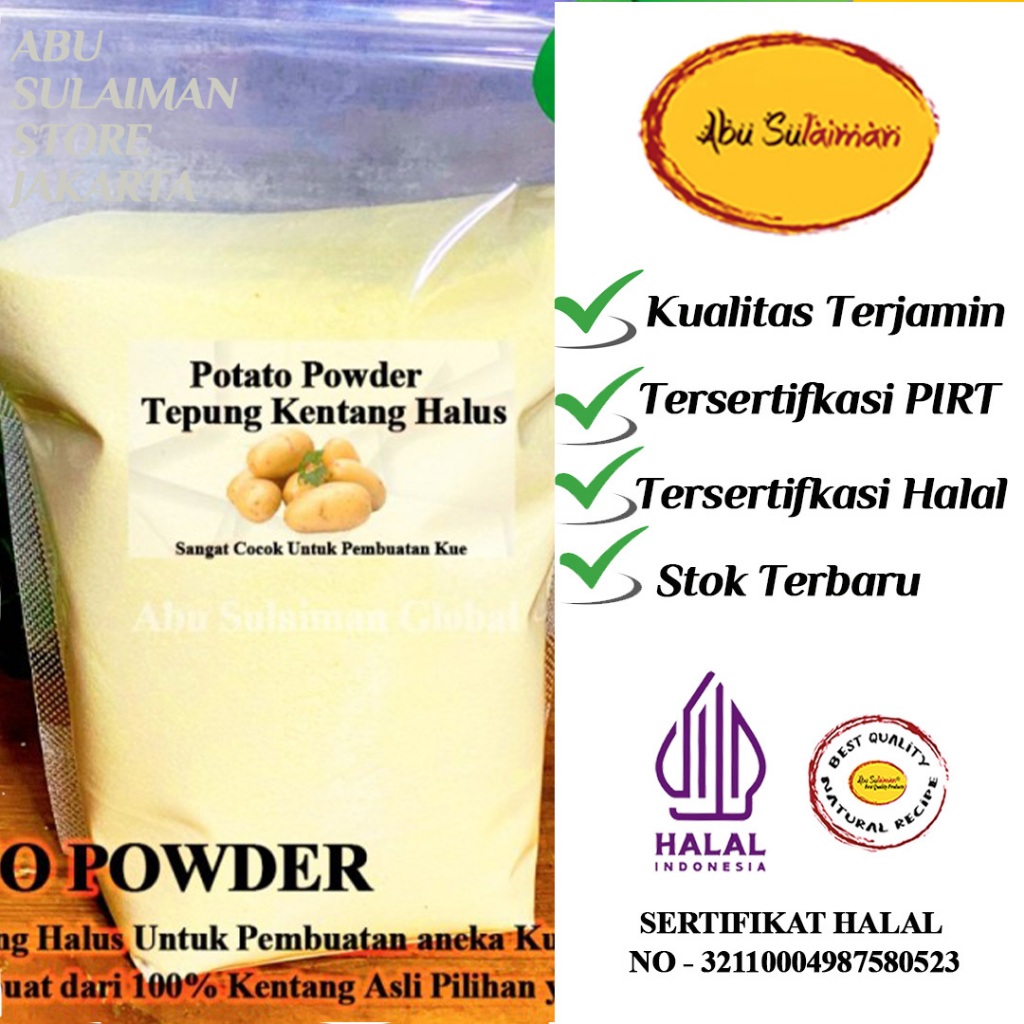 

Potato Powder 250 gr / Tepung Kentang Halus 250 gr / Potato Powder 250 gr / Mashed Long Potato / Potato Flakes Halus 250 gr / Tepung Kentang Long Potato