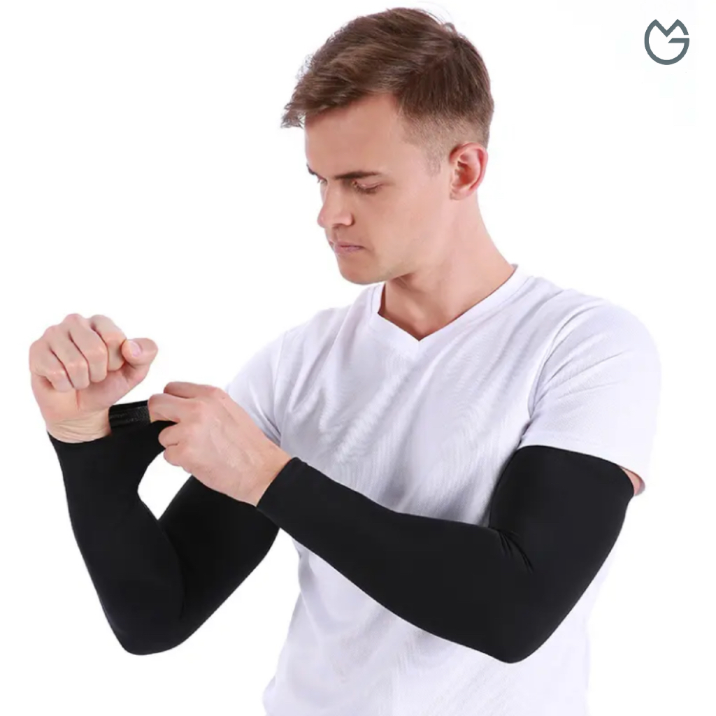 Manset Tangan Pria Wanita Emga MT1F Panjang Polos Pelindung Lengan Pendek Arm Sleeves Unisex Muslima