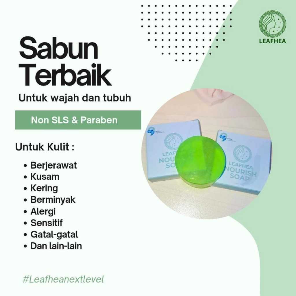 Sabun Wajah Glowing Leafhea BPOM, Halal, Original 100% Mitra Resmi | Face Wash Cleansing & Brighteni