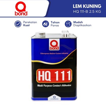 Lem Kuning QBOND HQ 111 isi 2,5 Kg / Lem HPL / KAYU /TRIPLEK /PVS SHEET/ FABRIC