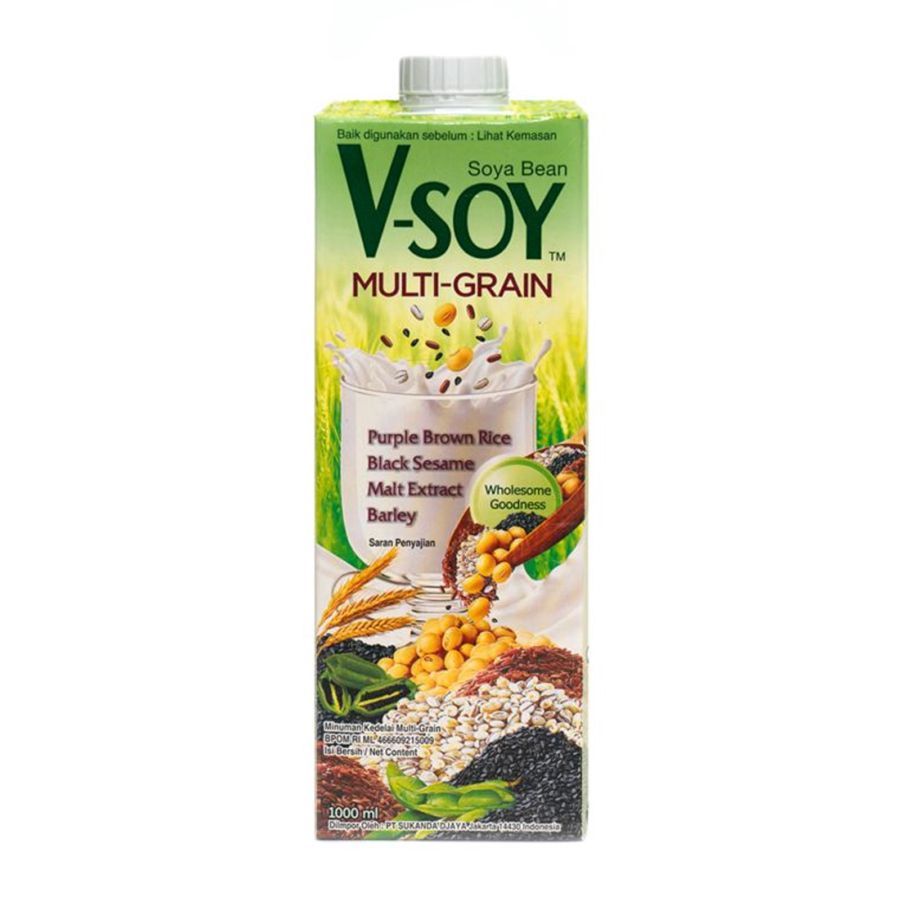 

V-SOY SOYA BEAN MILK MULTI GRAIN 1 DUS / VSOY SUSU KEDELAI 1 KARTON