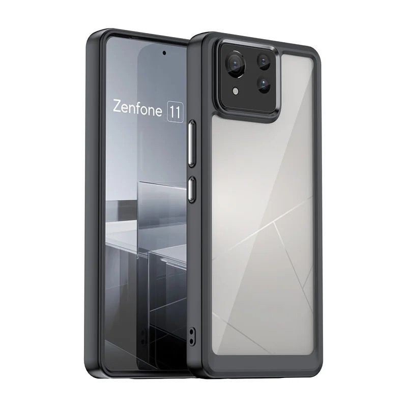 Case Asus Zenfone 11 Ultra Protective Hybrid Soft Anti YellowingHard - BLACK, ZENFONE 11 ULTR