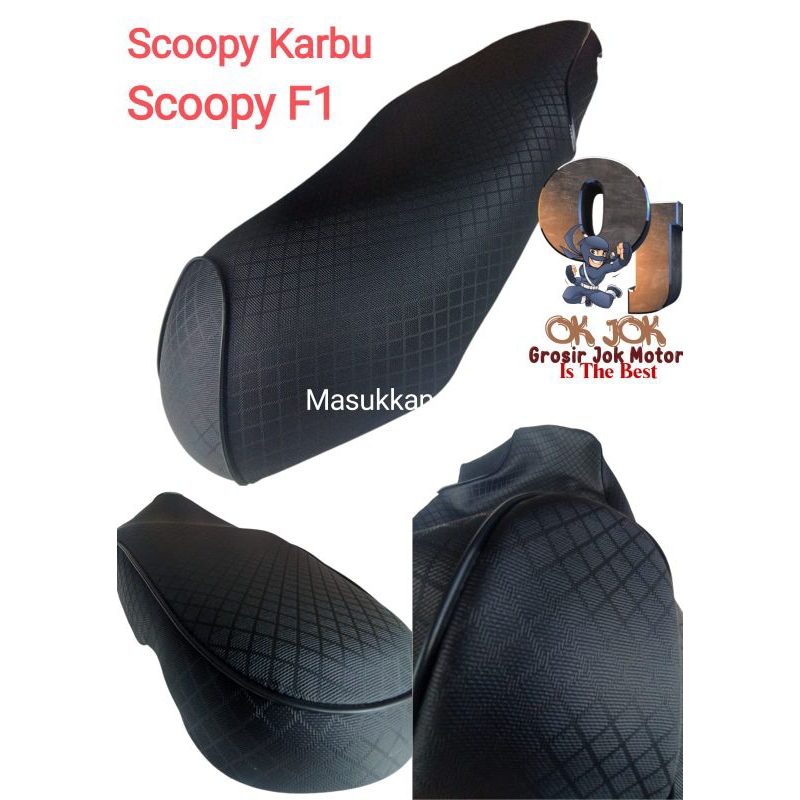 Kulit Jok Motor Scoopy F1/Sarung Jok Motor Scoopy Variasi/Grosir Jok Motor